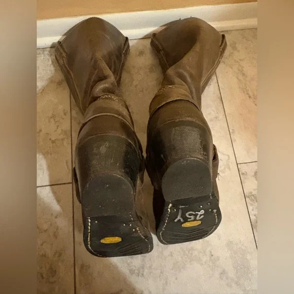 Frye Harness 15R Leather Boots in Chocolate - Picture 11 of 13